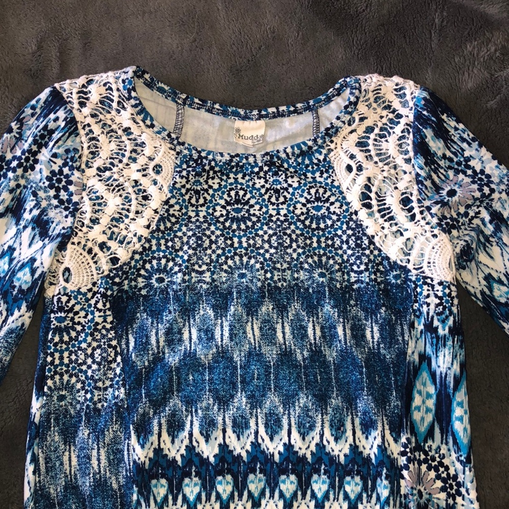 Super soft Blue and white dress